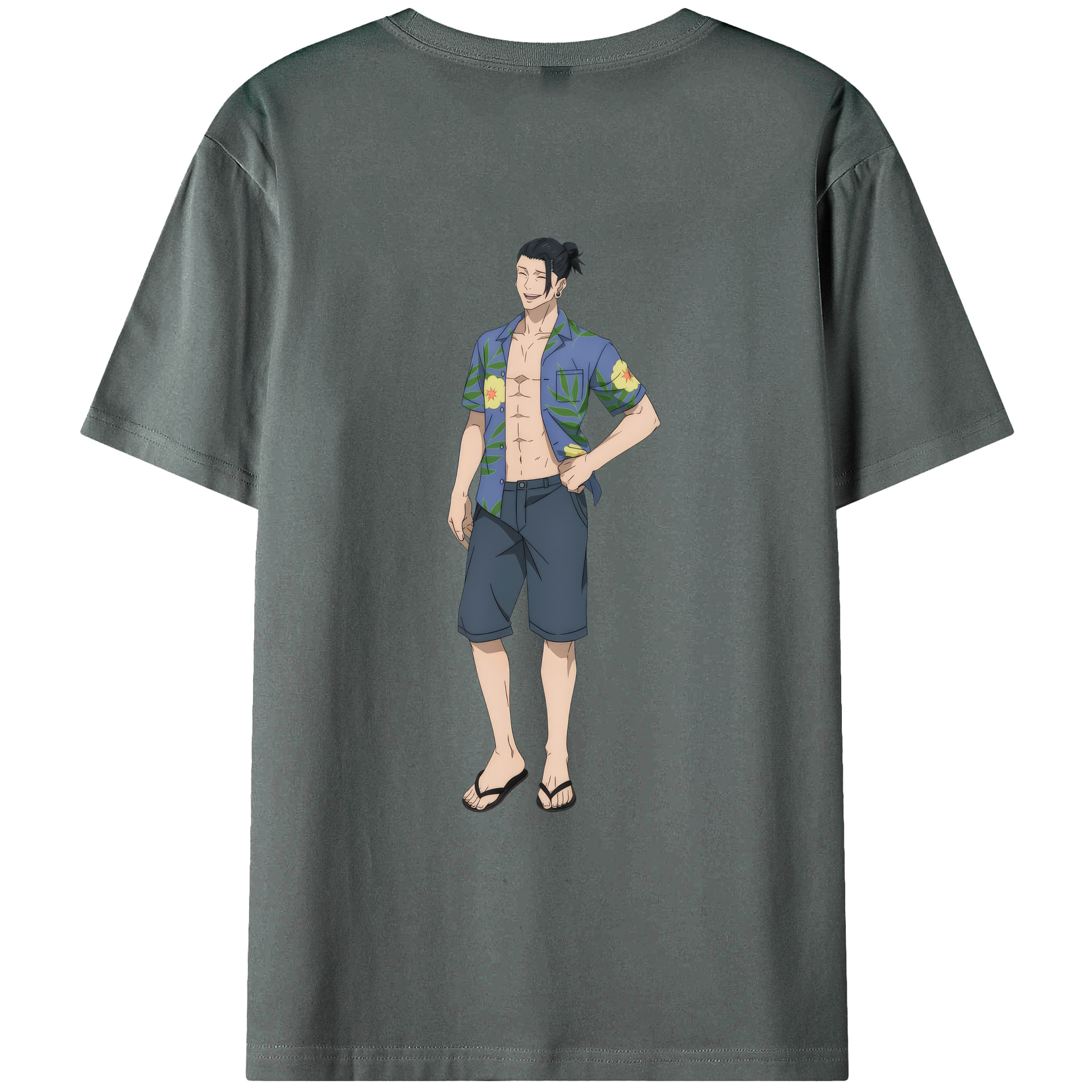 （画像用） 呪術廻戦 Jujutsu Kaisen 綿100％ メンズ半袖Tシャツ（バックプリント） 通気性